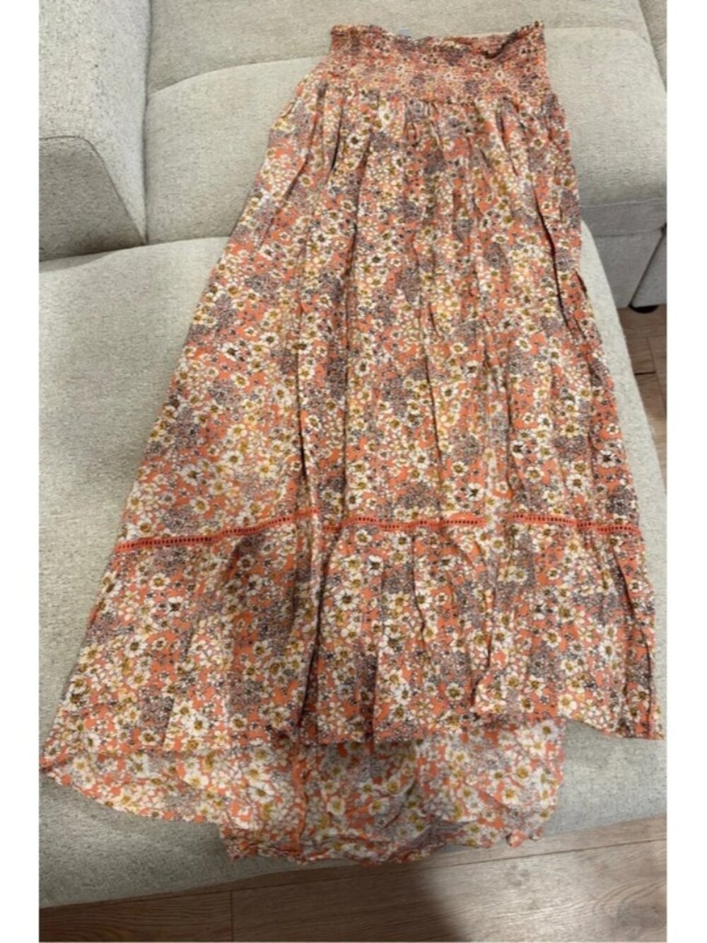 Floral long skirt